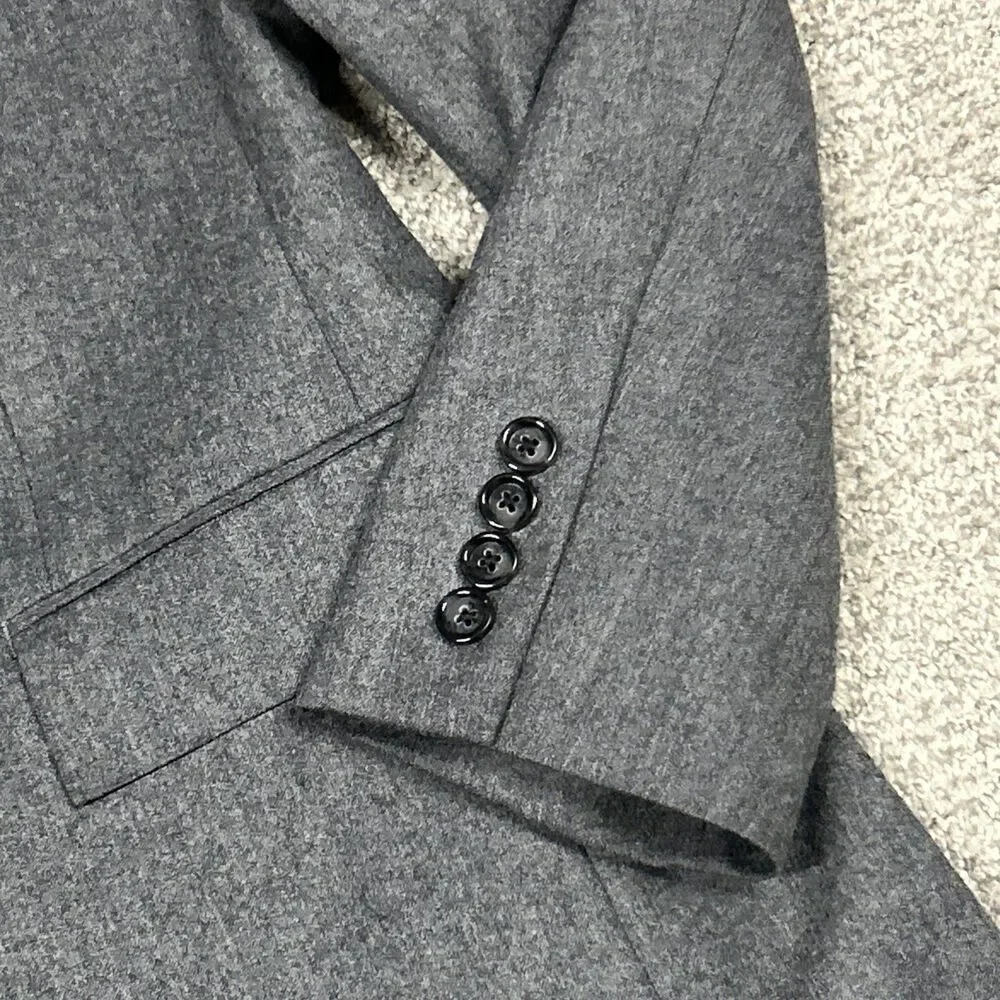J Crew Jacket Mens 40R Gray Wool Ludlow Vitale Barberis Canonico Sport Coat